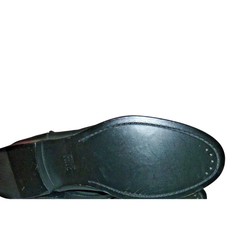 Frye Carly Black Leather Double Zip Chelsea Ankle Boots 9.5 B 3471718‎ NWOB